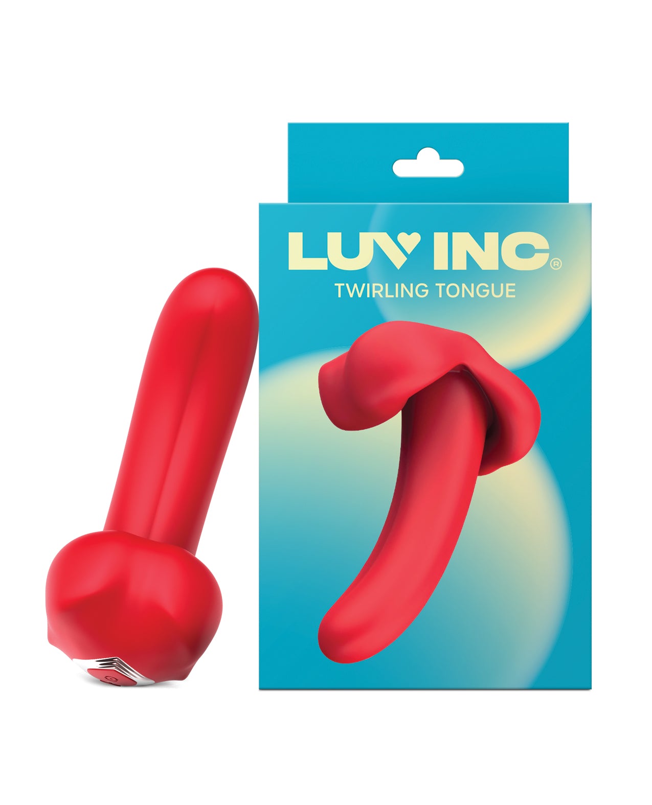 Vibrador de silicona Luv Twirling Tongue con lengua giratoria, rojo, juguete de placer