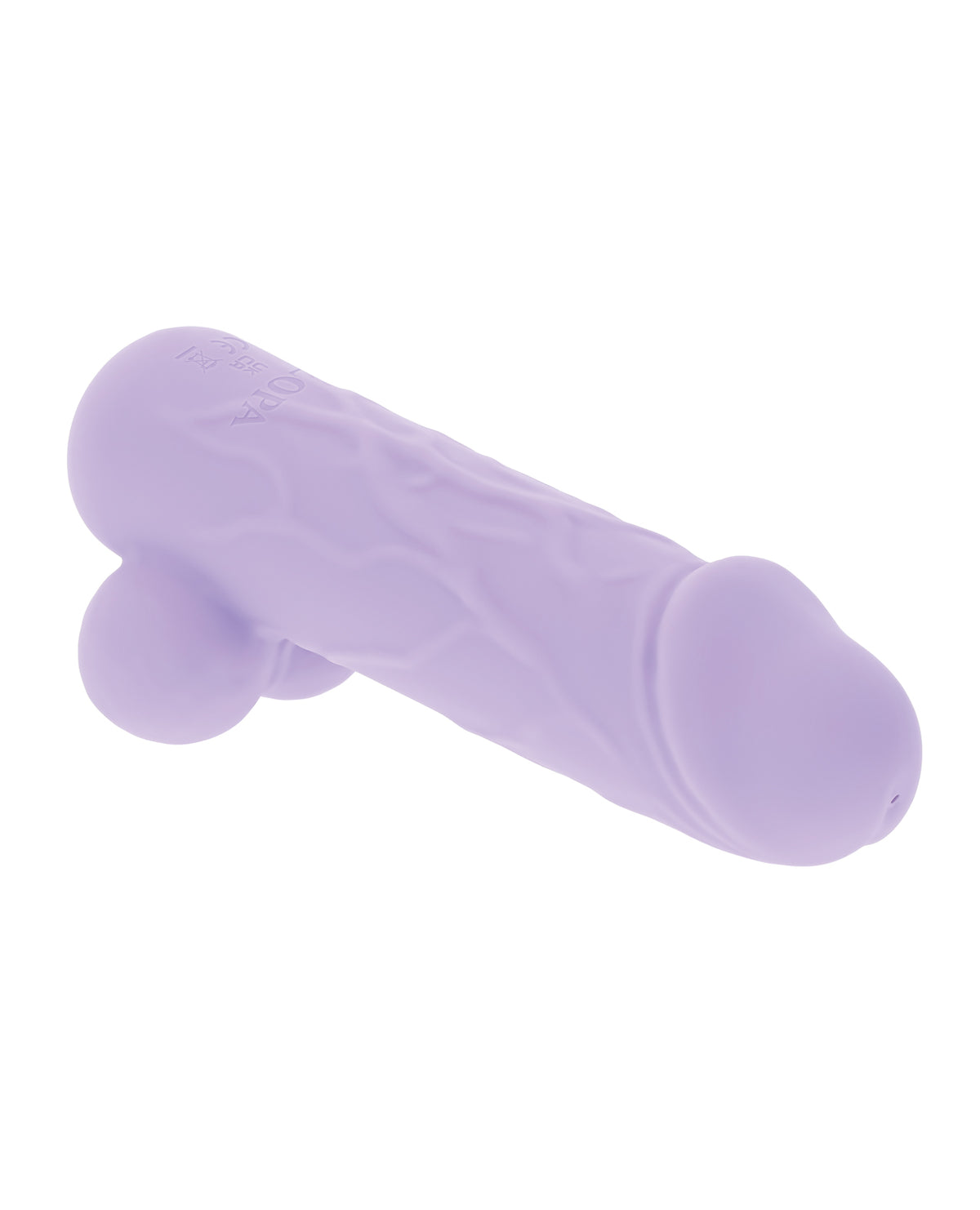 Vibrador bala Selopa morado con base de doble bola y funda