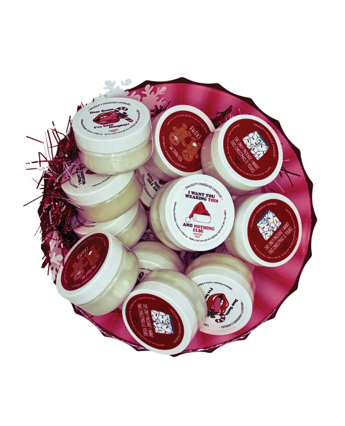 Kama Sutra Holiday Soy Massage Candles Winter Kiss Prepack Bowl
