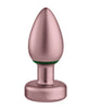 Load image into Gallery viewer, Bougie Plug Rose Gold Anodized Aluminum Vibrating Butt Plug Temperature Play

