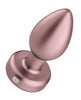 Load image into Gallery viewer, Bougie Plug Rose Gold Anodized Aluminum Vibrating Butt Plug Temperature Play
