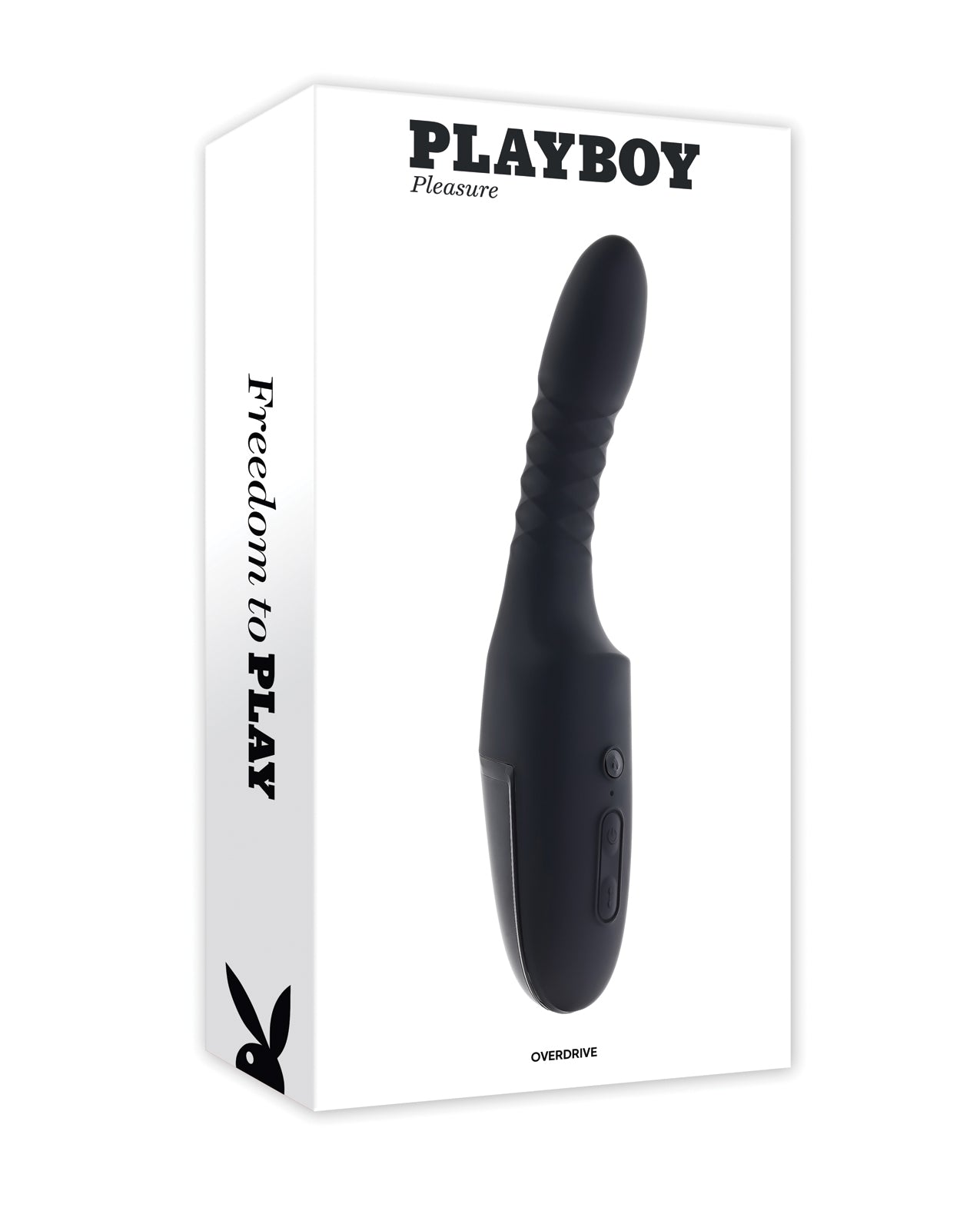 Playboy Pleasure Overdrive Black 7 Speed Heating Vibrator With Suction Base