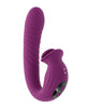 Load image into Gallery viewer, Evolved Deep Ecstasy Purple Ribbed Thrusting Vibrator And Clitoral Stimulator
