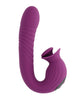 Load image into Gallery viewer, Evolved Deep Ecstasy Purple Ribbed Thrusting Vibrator And Clitoral Stimulator
