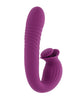 Load image into Gallery viewer, Evolved Deep Ecstasy Purple Ribbed Thrusting Vibrator And Clitoral Stimulator
