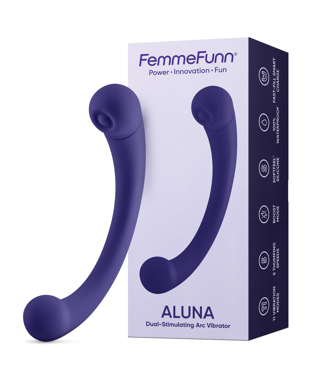 Femme Funn Aluna Dual Vibration Exploration Device Purple