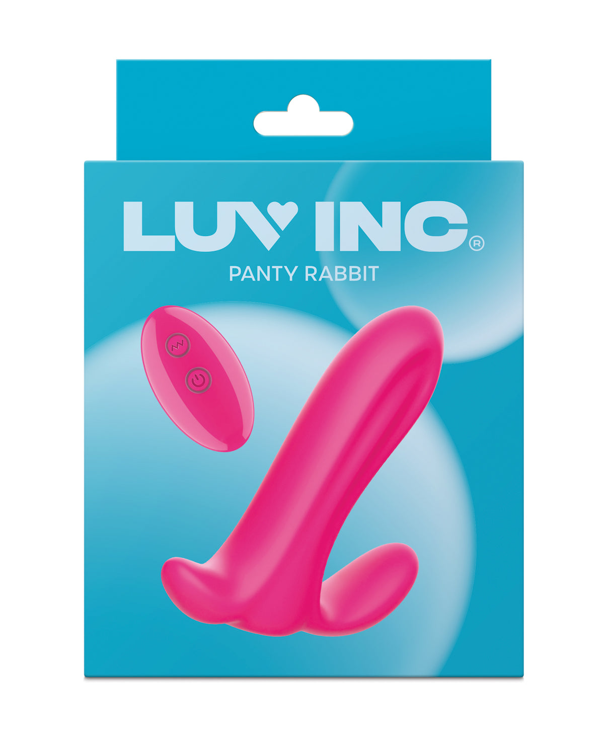 Luv Inc Panty Rabbit Wearable Vibrator Pink Remote Control Dual Stimulation
