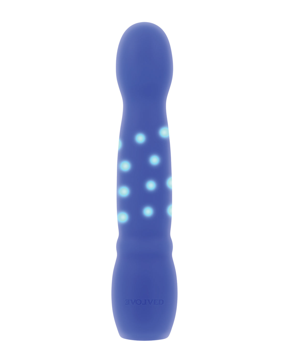 Gode à tige rigide lumineux à DEL bleu Evolved Disco Diva