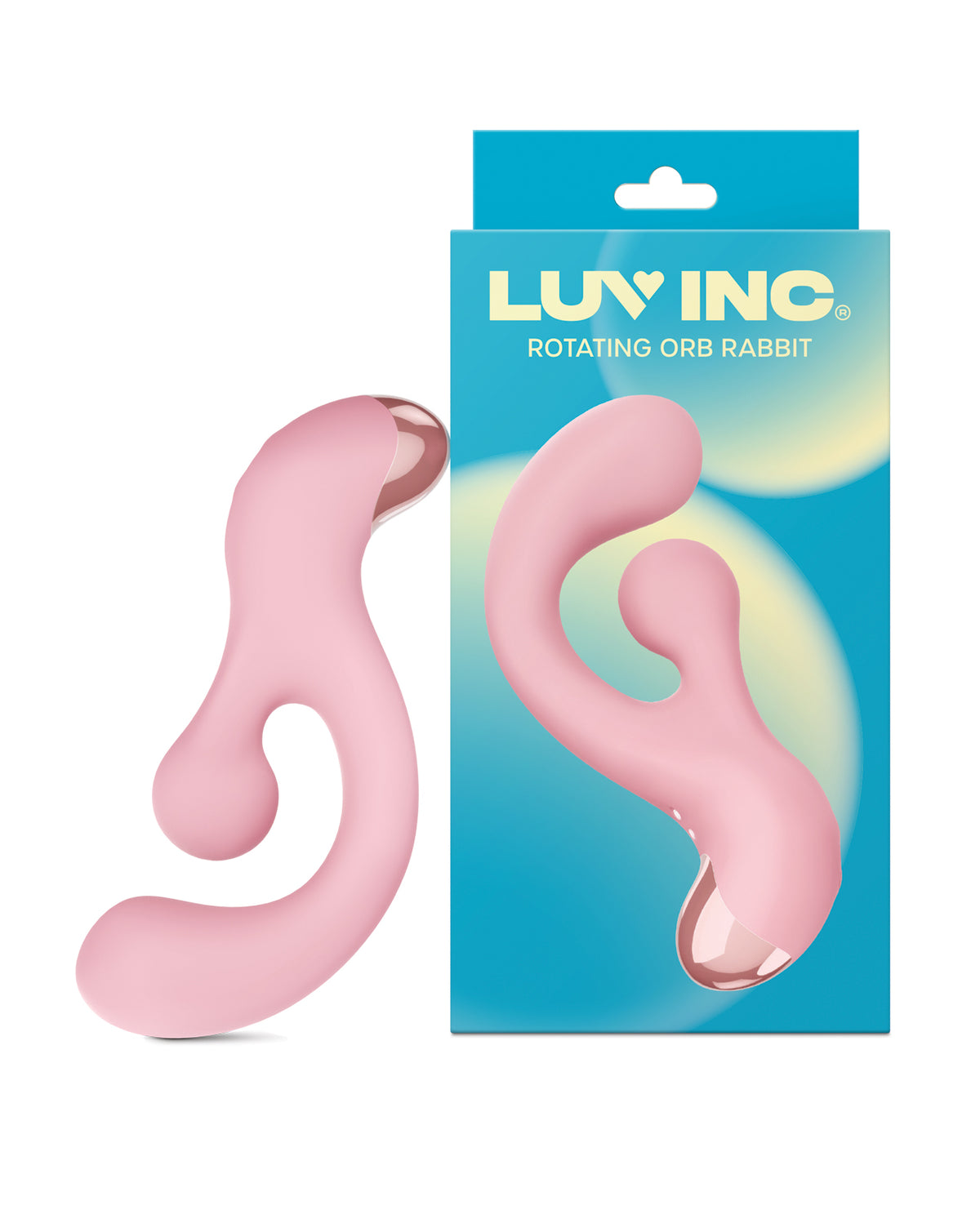 Vibrador con forma de conejo Luv Inc Rotating Orb con estimulación del punto G y del clítoris