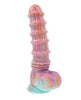 Load image into Gallery viewer, Evolved Fantasy Multicolor Silicone Vibrator With 8 Rings And Suction Base

