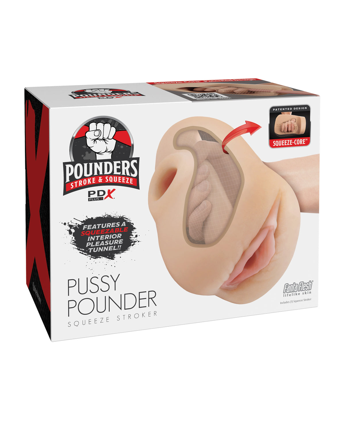 Pdx Plus Pussy Pounder Squeeze Stroker Light Suction Male Masturbator