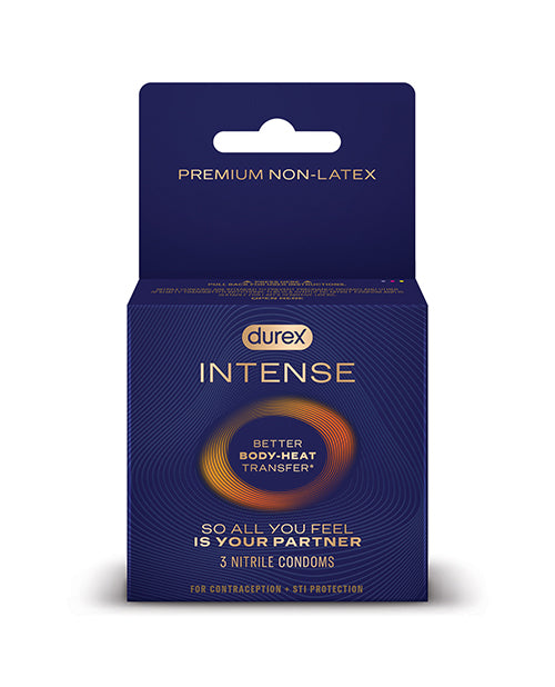 Durex Intense Nitrile Male Condoms Ultra Thin Heat Transfer 3 Pack