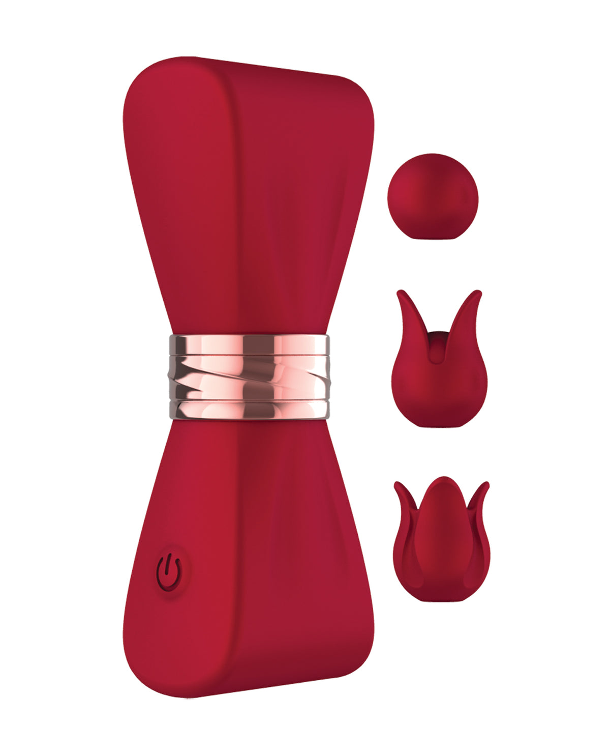 Vibrador Tri Tip Gold Glam de Nasstoys con 10 modos de vibración