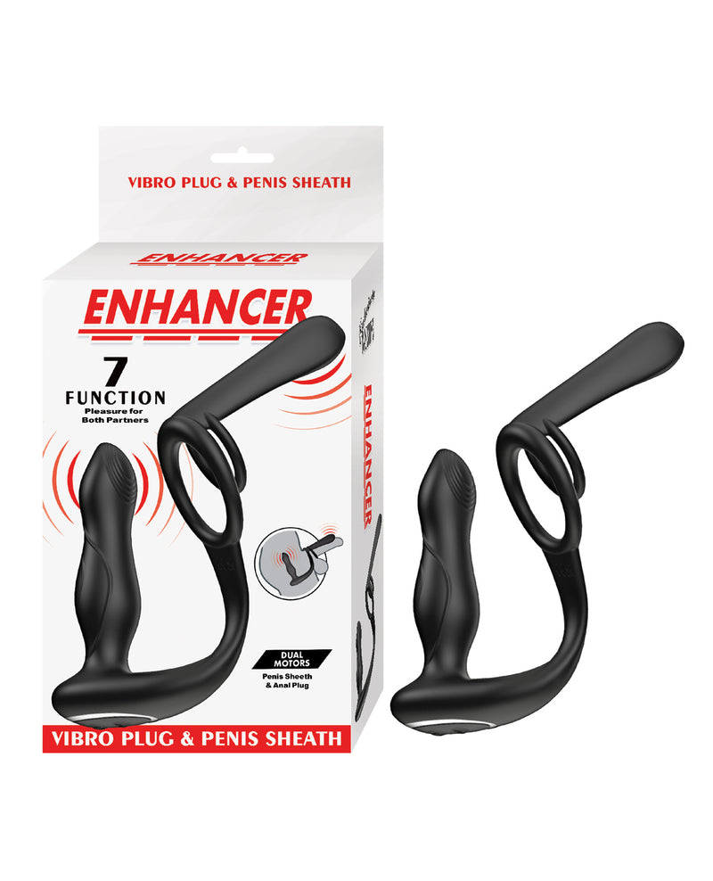 Charger l'image dans la visionneuse de la galerie, Nasstoys Enhanced Penis Sheath And Dual Vibration Plug Black
