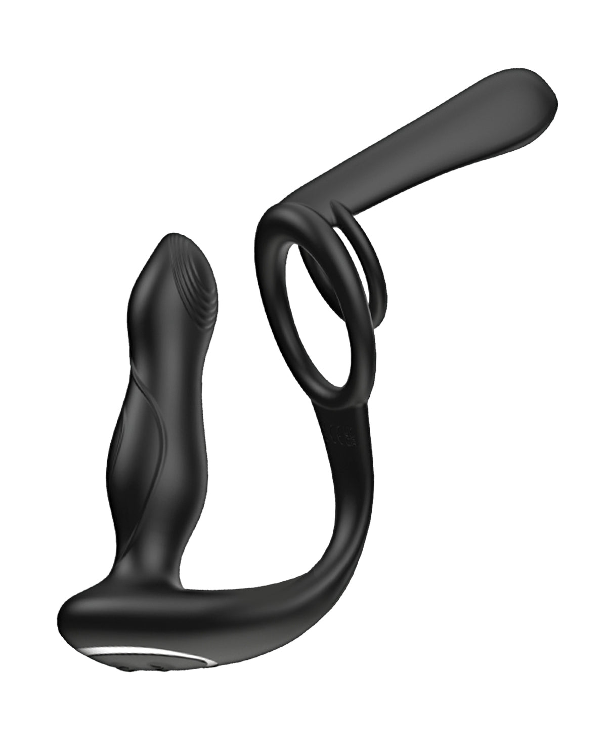Nasstoys Enhanced Penis Sheath And Dual Vibration Plug Black