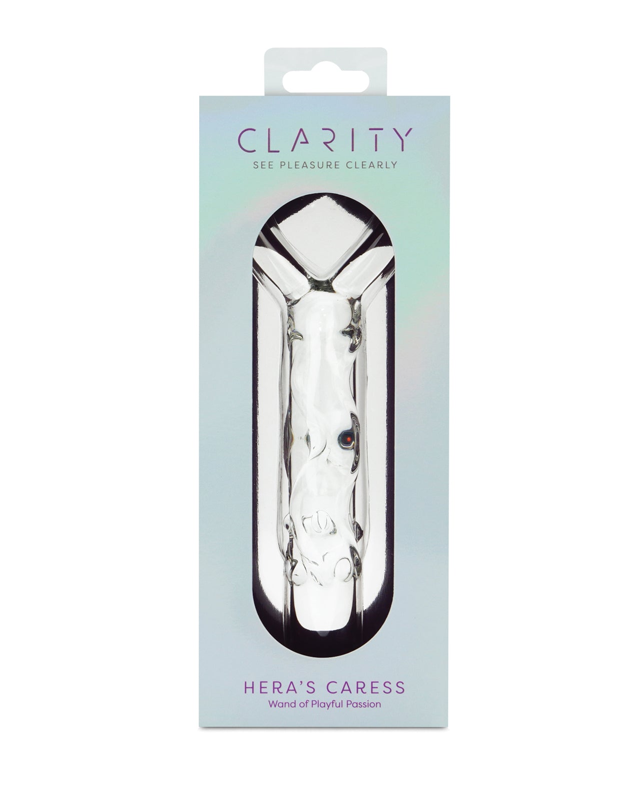 Heras Caress 5.9 Inch Curved Glass Dildo With Circular Handle