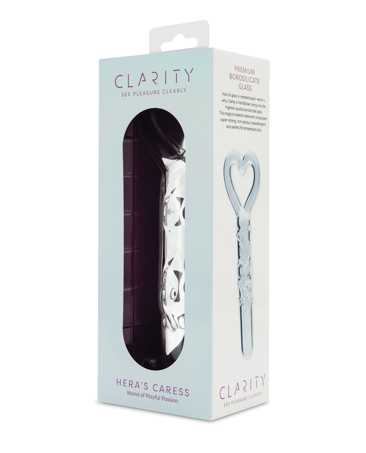 Heras Caress 5.9 Inch Curved Glass Dildo With Circular Handle