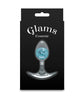 Cargue la imagen en el visor de la galería, Plug anal pequeño Cosmic Glams de silicona con canica de vidrio interna, azul Starlight
