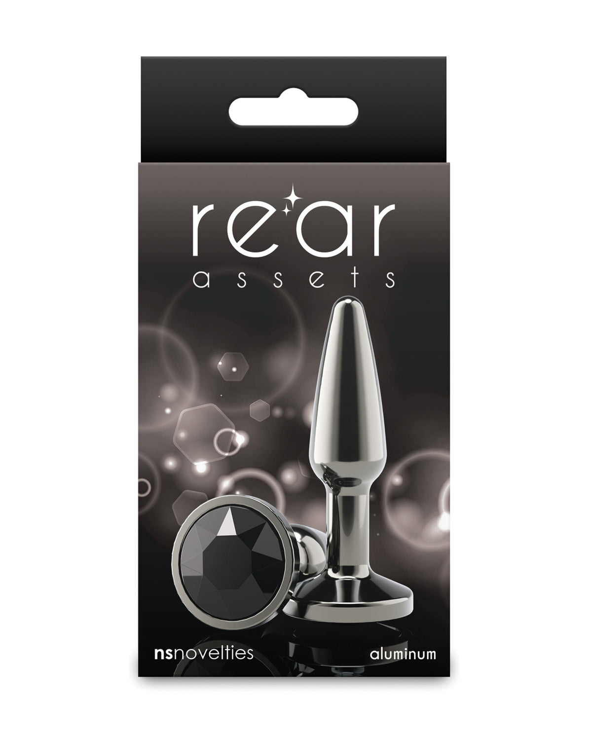 Rear Assets Tapered Small Chrome Plated Aluminum Anal Plug Gunmetal Black