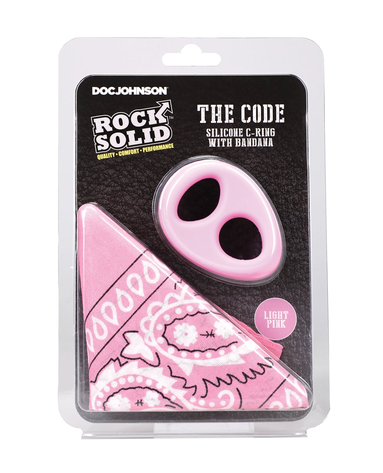 Rock Solid The Code siliconen cockring met bijpassende bandanaset