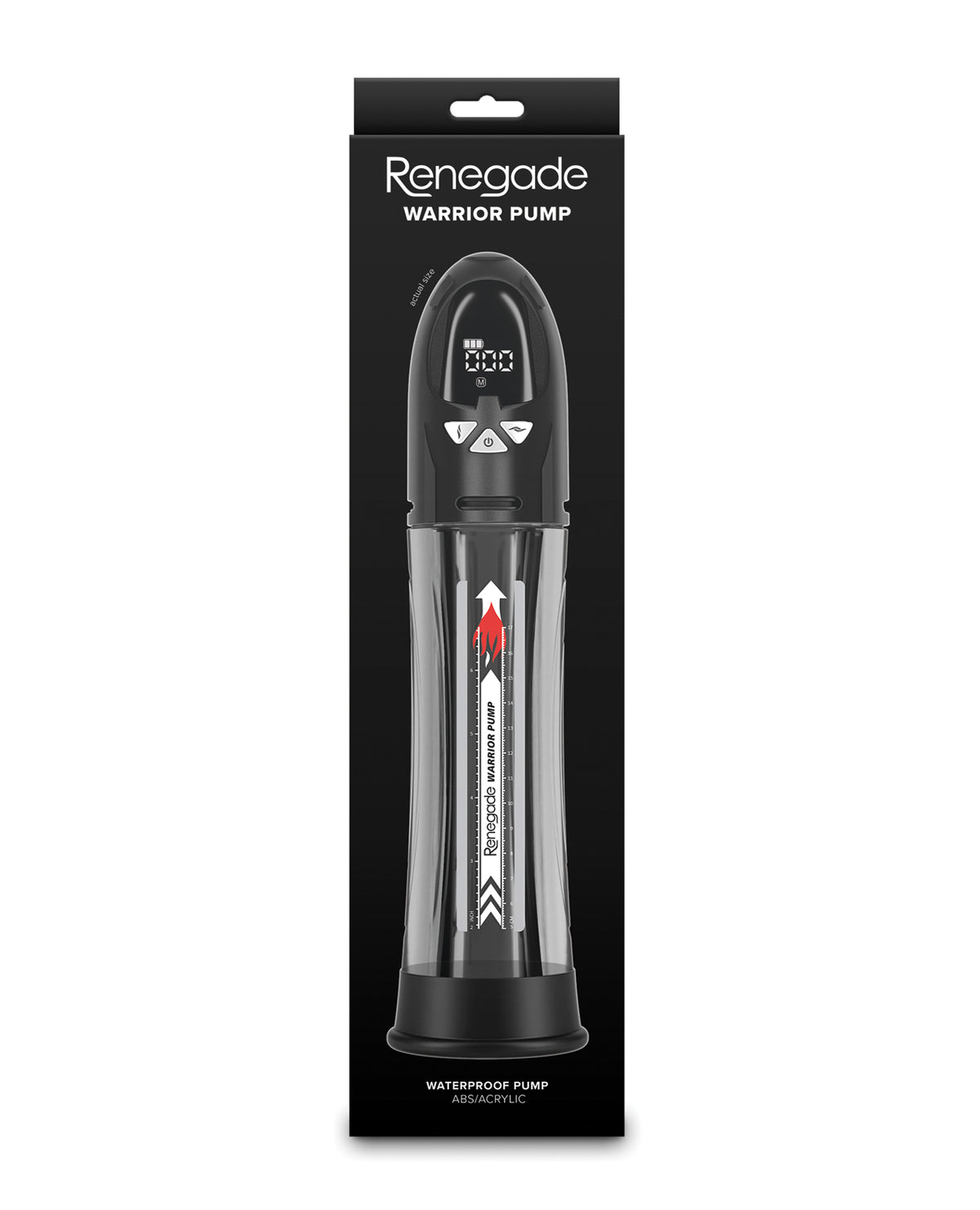Bomba resistente al agua Renegade Warrior con pantalla LCD y funda de dona de TPE