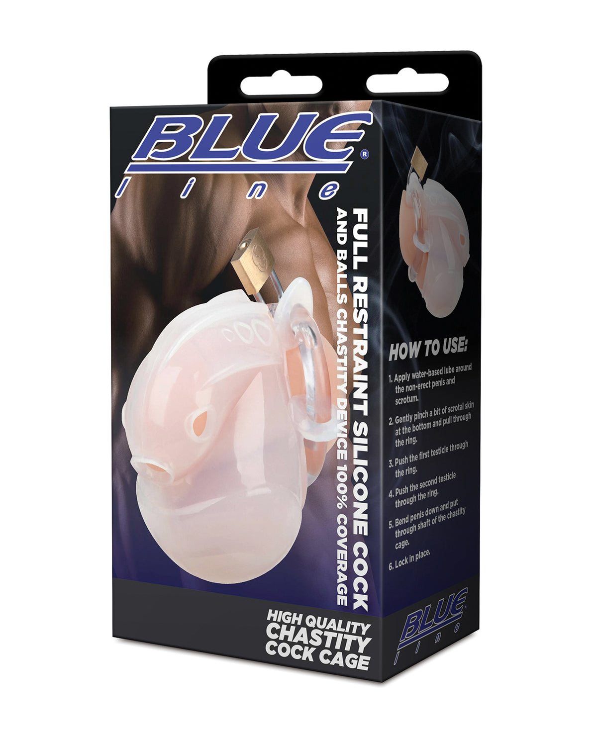 Full Restraint Silicone Cock And Balls Chastity Device White