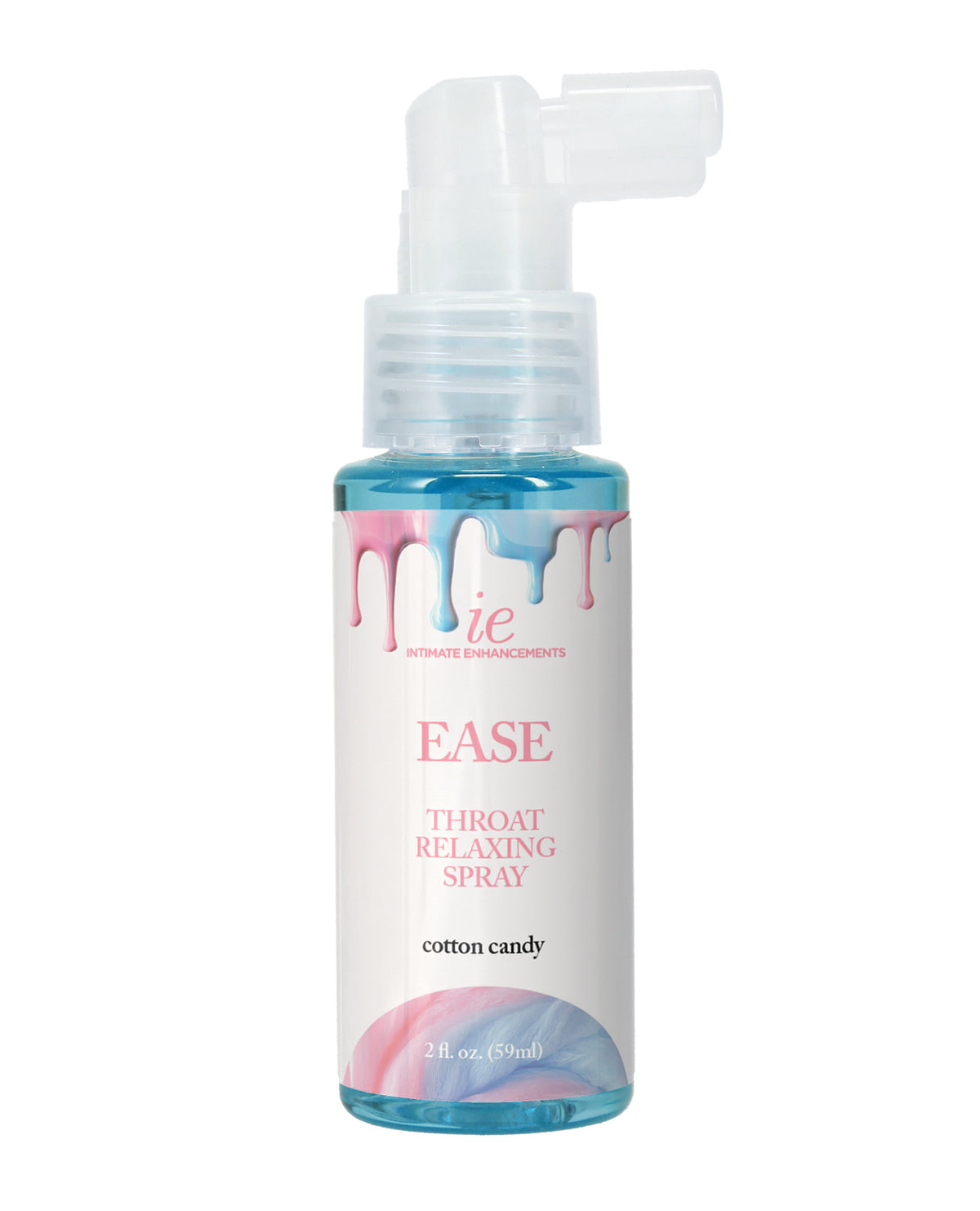 Spray relaxante para a garganta Intimate Enhancements Ease, algodão-doce, 2 Oz
