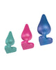 Load image into Gallery viewer, ROMP Luster Butt Plug Kit Multi Color Silicone Anal Toy Set Three Sizes
