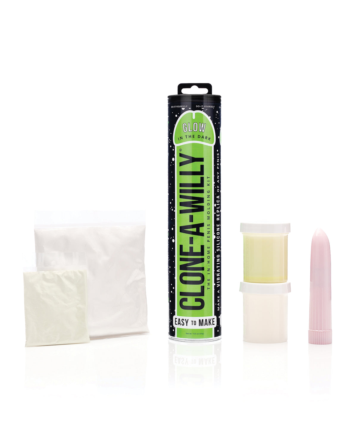 Clone A Willy Kit Vibrating Glow In The Dark Green