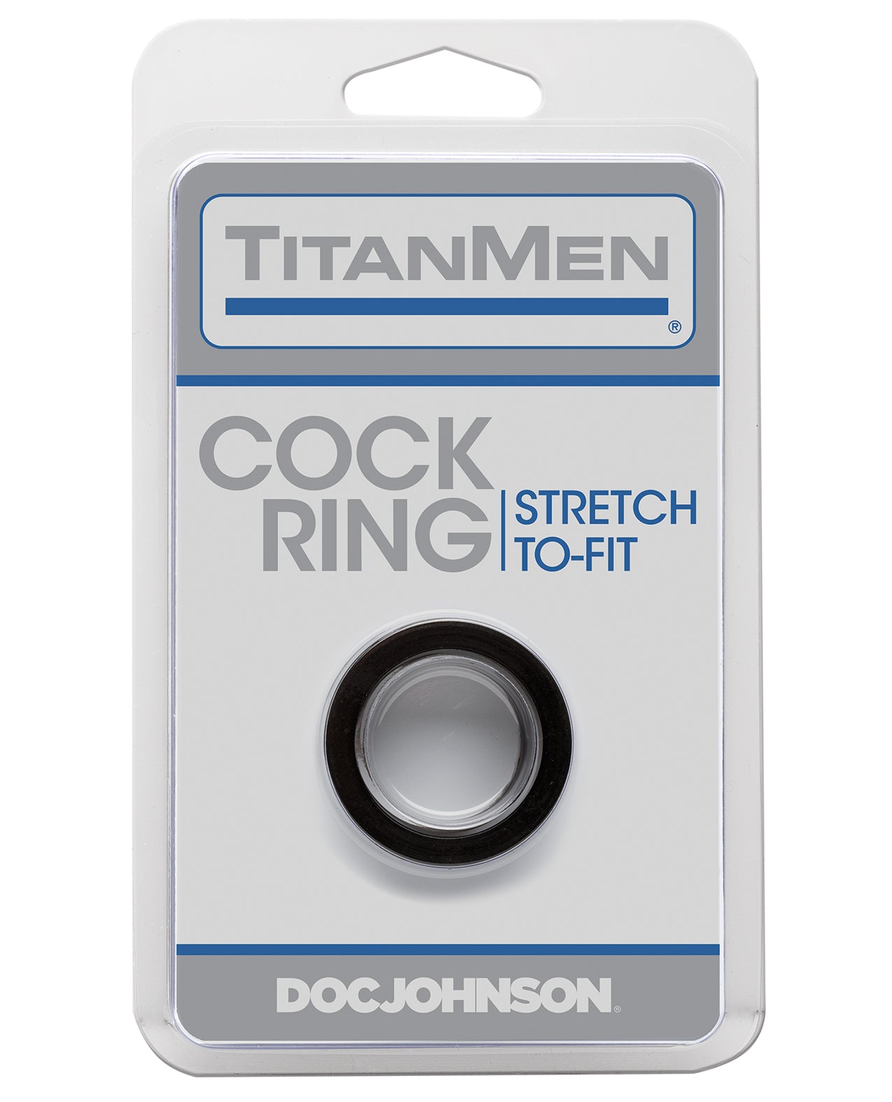 Titanmen Tools Stretch To Fit Cock Ring Phthalate Free Body Safe Black