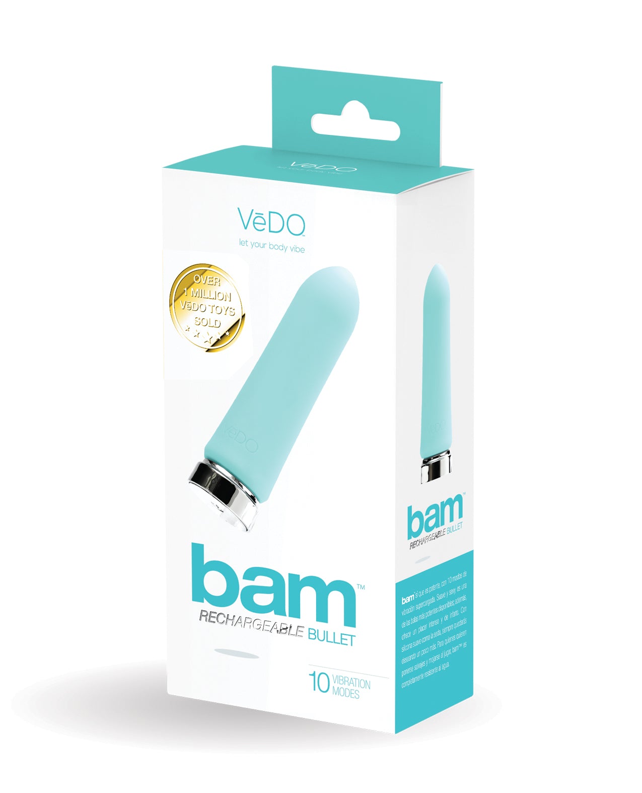 VeDO Bam Rechargeable Bullet - Tease Me Turquoise