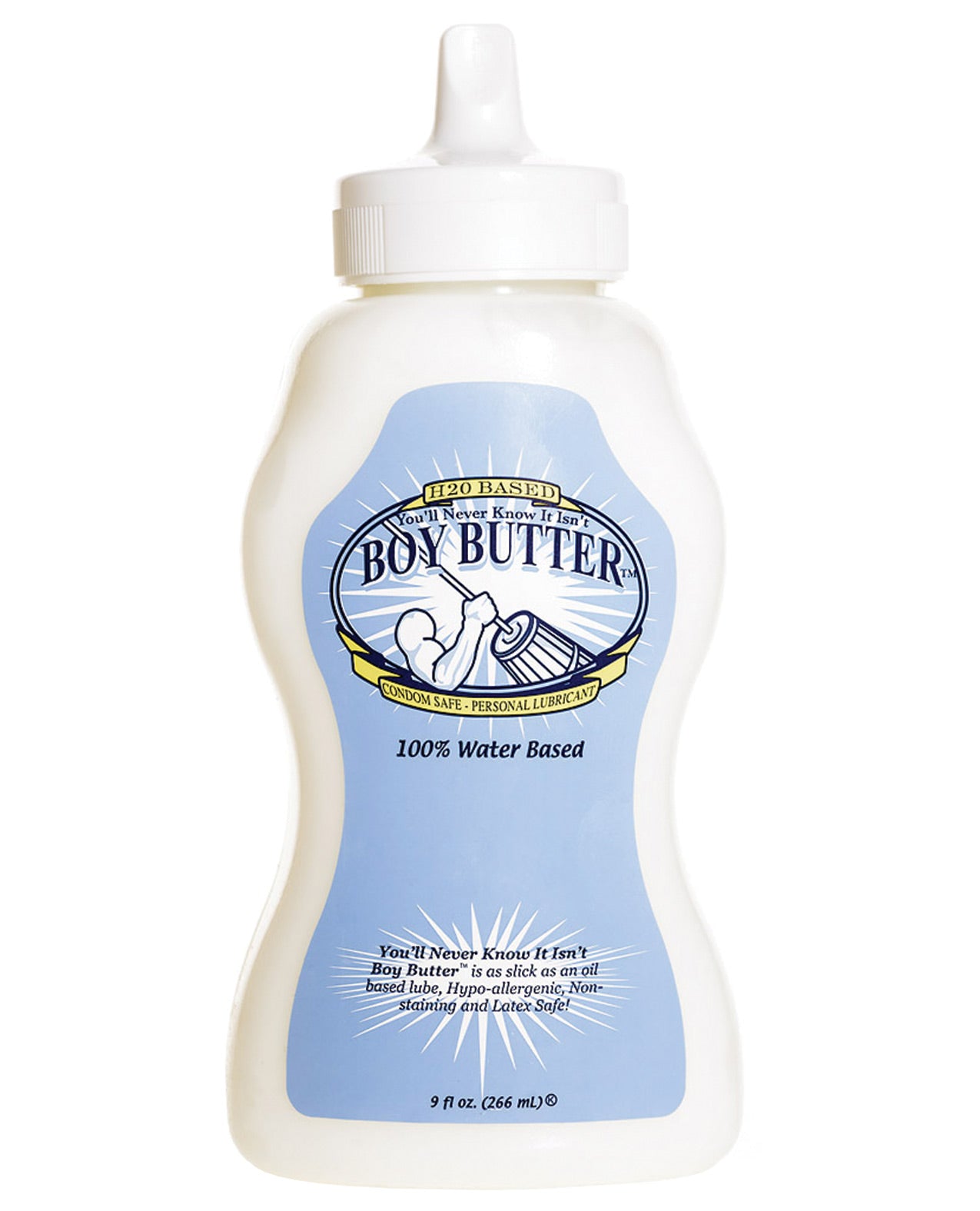 Boy Butter H2O Squeeze Water Based Lubricant 9 Oz With Vitamin E