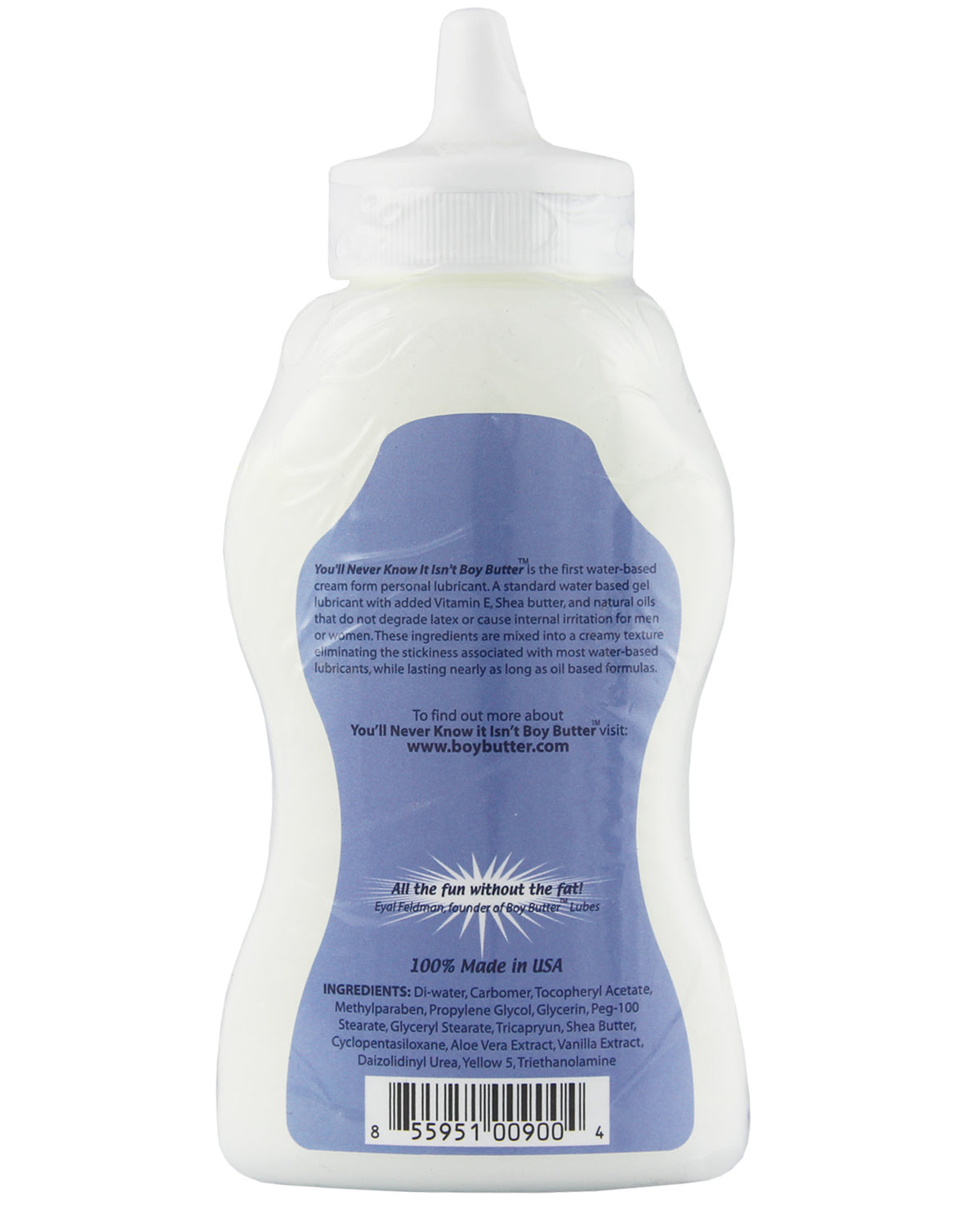 Boy Butter H2O Squeeze Water Based Lubricant 9 Oz With Vitamin E