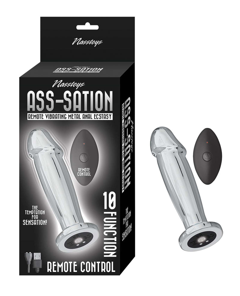 Cargue la imagen en el visor de la galería, Vibrador anal metálico con control remoto Assation, plateado
