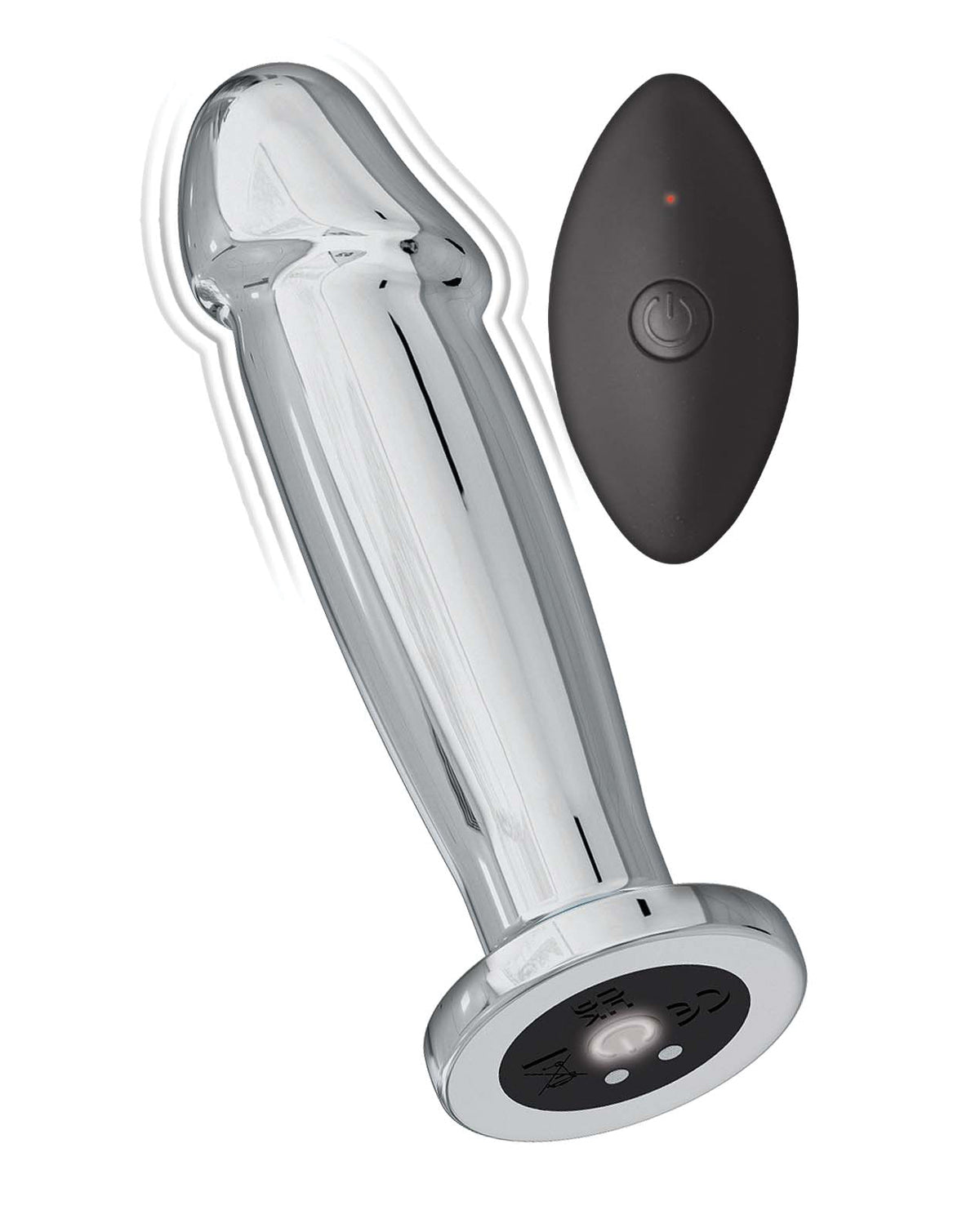 Vibrador anal metálico con control remoto Assation, plateado