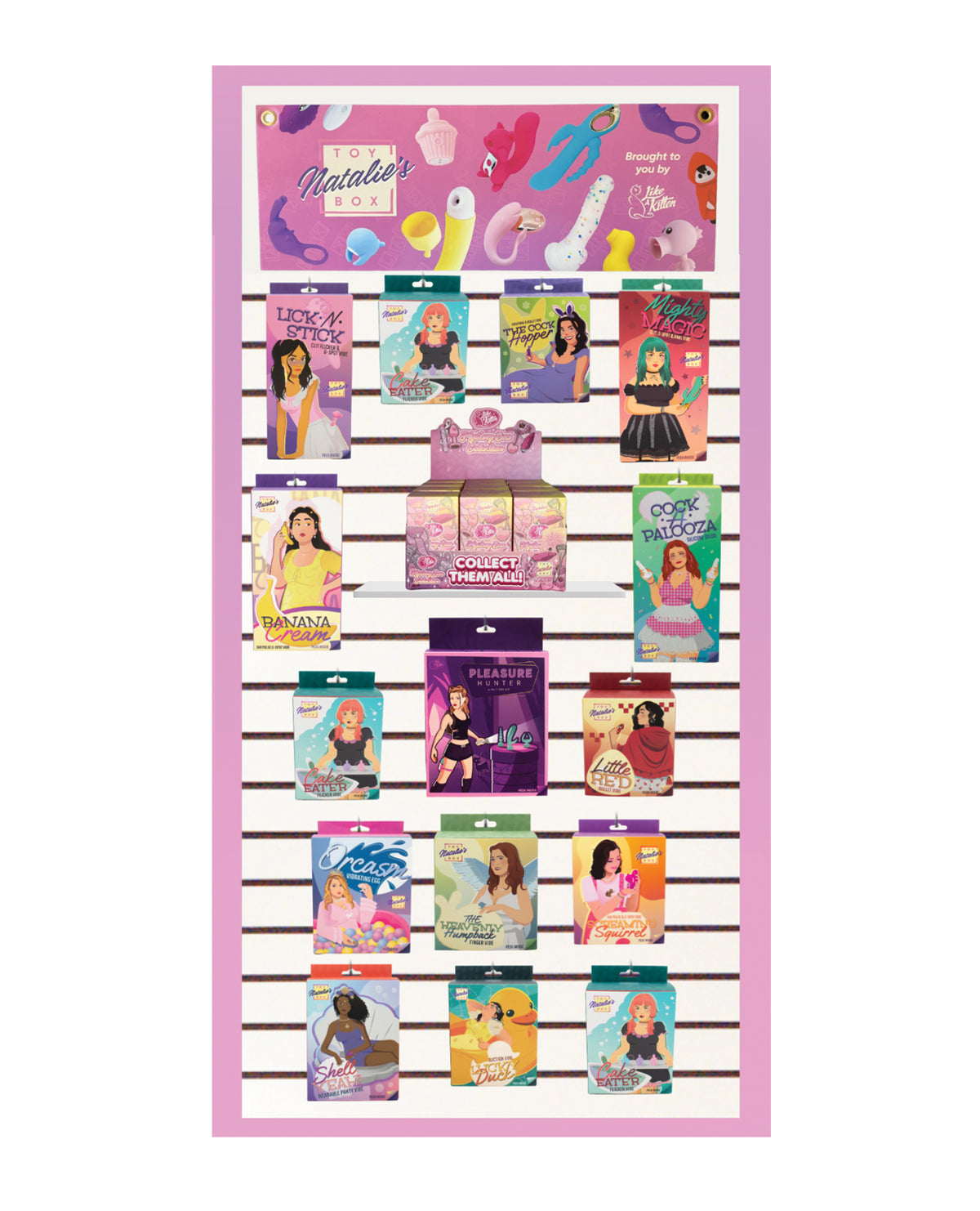 Lot de présentoir de vente au détail Natalies Toy Box, assortiments de coffrets de testeurs parfumés