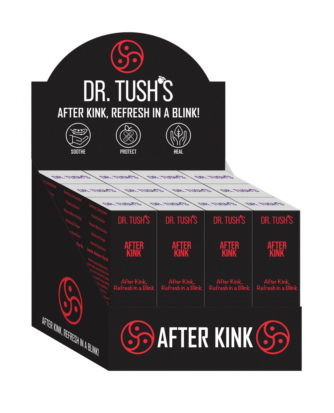 Gel dopogioco After Kink di Dr Tushs per la cura successiva Display da 12 flaconi da 30 ml