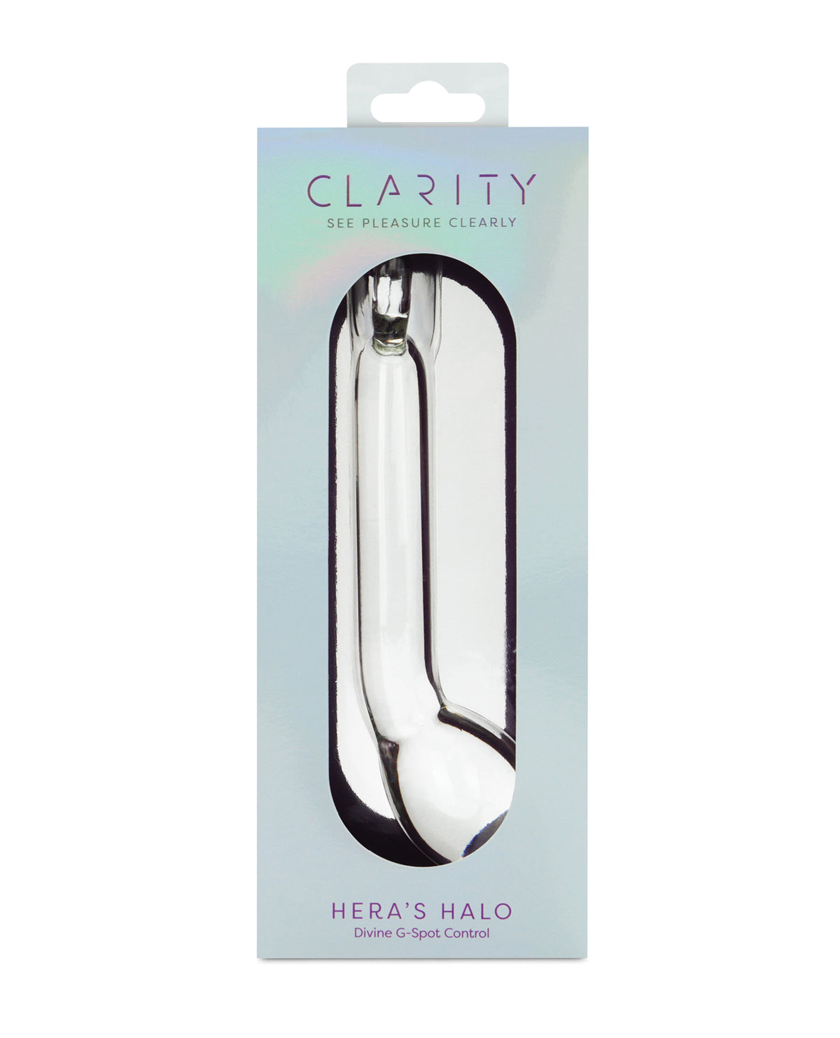 Dildo de vidrio de borosilicato de 6 pulgadas, con eje curvado y asa pulida, Hera's Halo