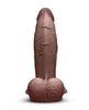 Carica l'immagine nel visualizzatore Galleria, Dildo realistico in silicone marrone BVibe Slipskin da 7 pollici, spesso
