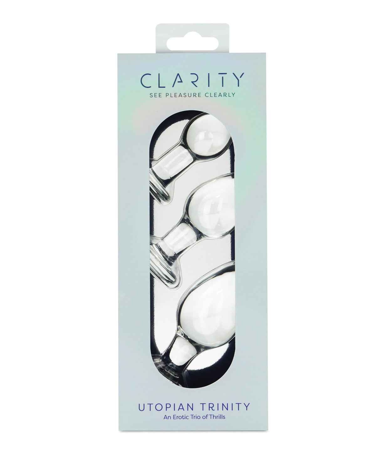 Set de 3 plugs anales de vidrio Utopian Trinity, kit de borosilicato