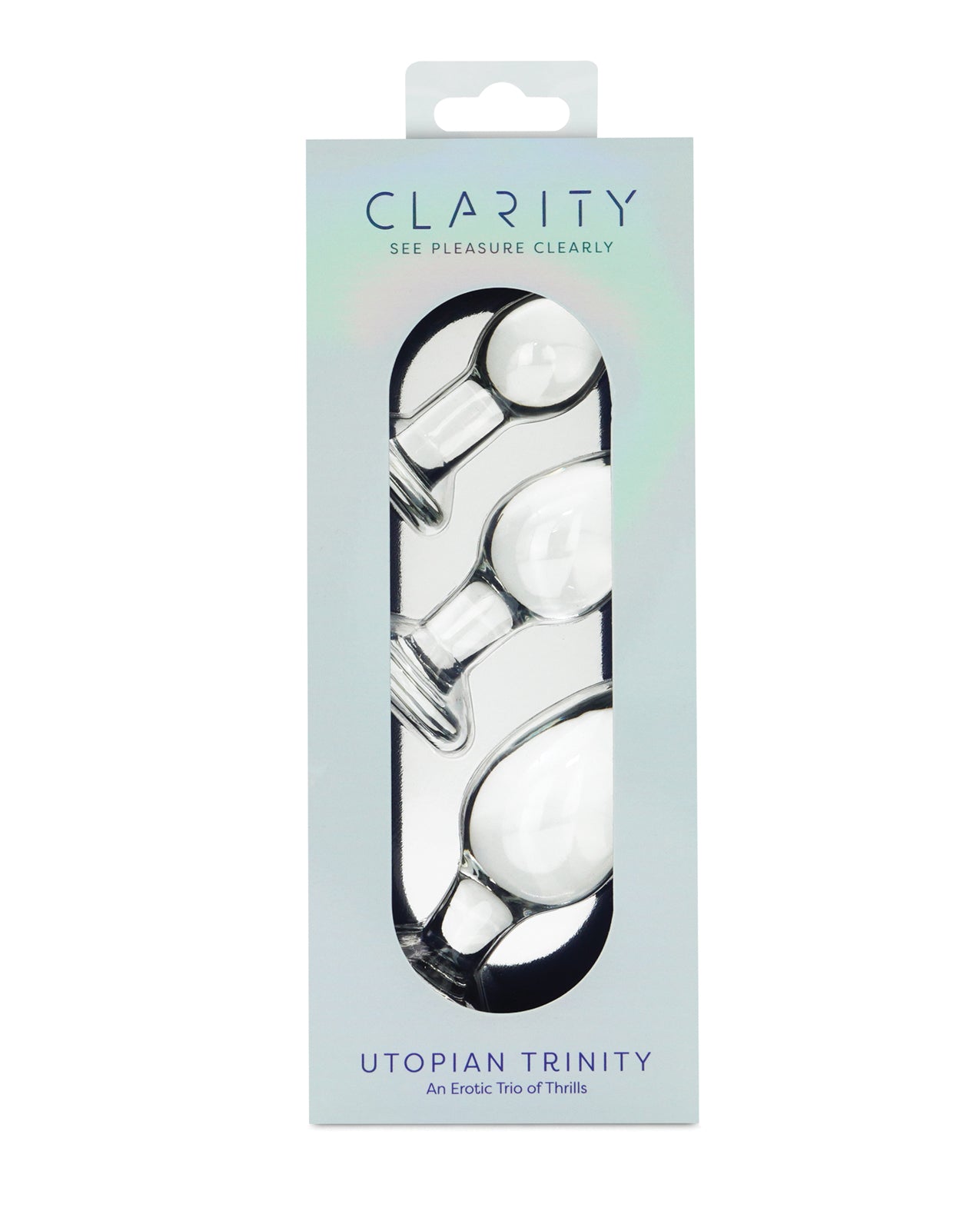 Utopian Trinity 3 Piece Glass Butt Plug Set Borosilicate Kit