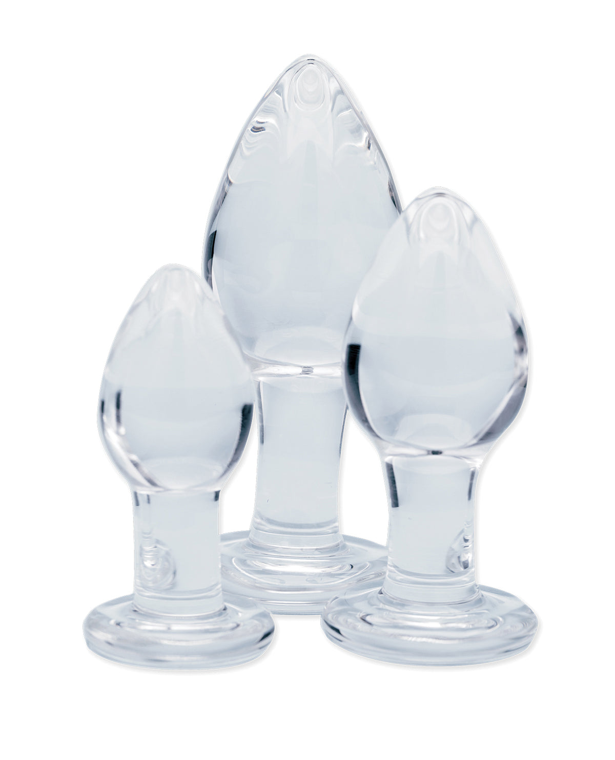 Utopian Trinity 3 Piece Glass Butt Plug Set Borosilicate Kit