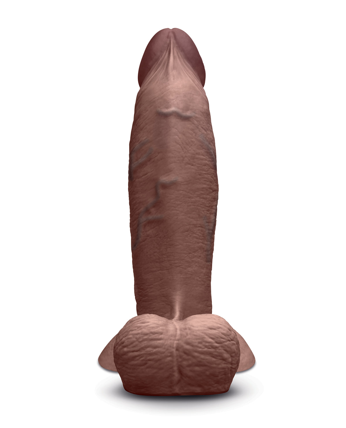 Gode réaliste en silicone B-Vibe Slipskin Girthy, 8 Inch, marron