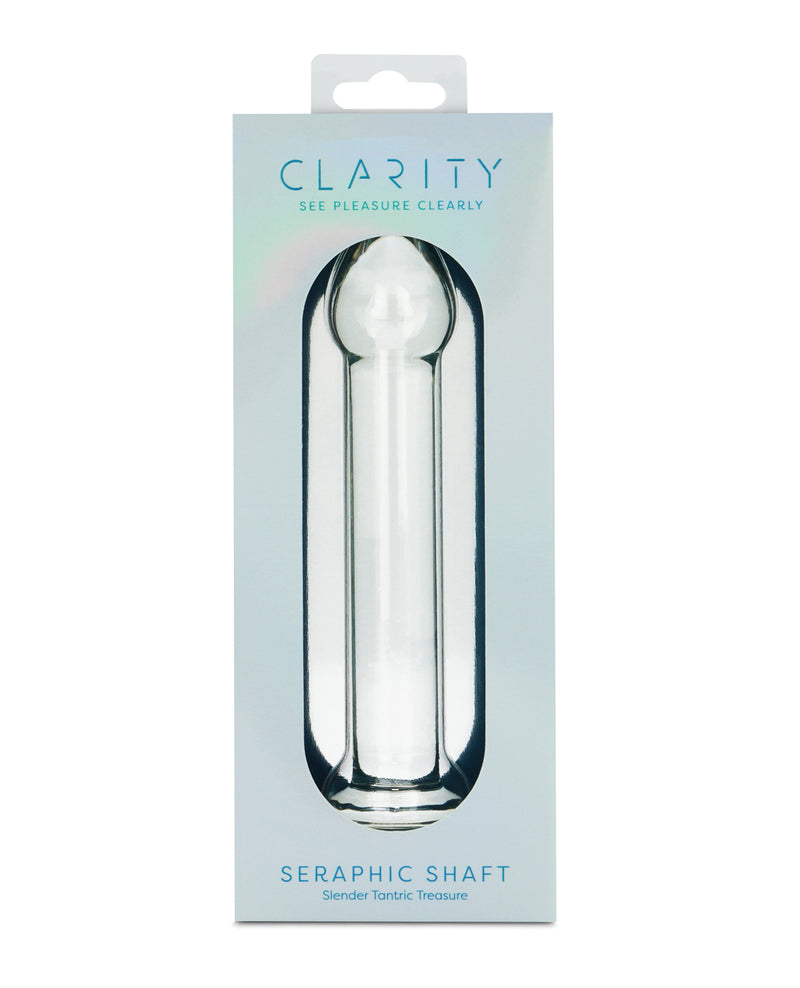 Carica l'immagine nel visualizzatore Galleria, Dildo in vetro trasparente premium Seraphic Serenade, stile compatto ed elegante
