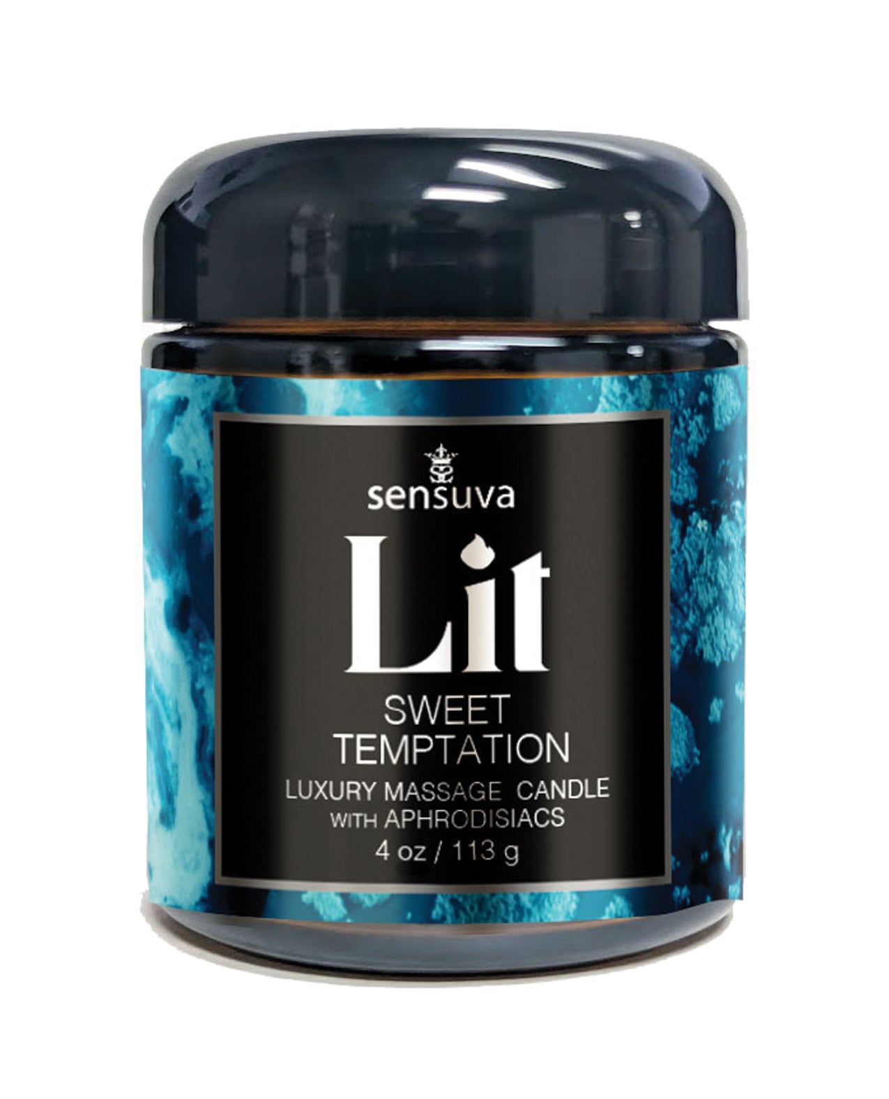 Vela de masaje de lujo Sensuva, aroma a vainilla, aceite corporal tibio al derretirse, 4 Oz