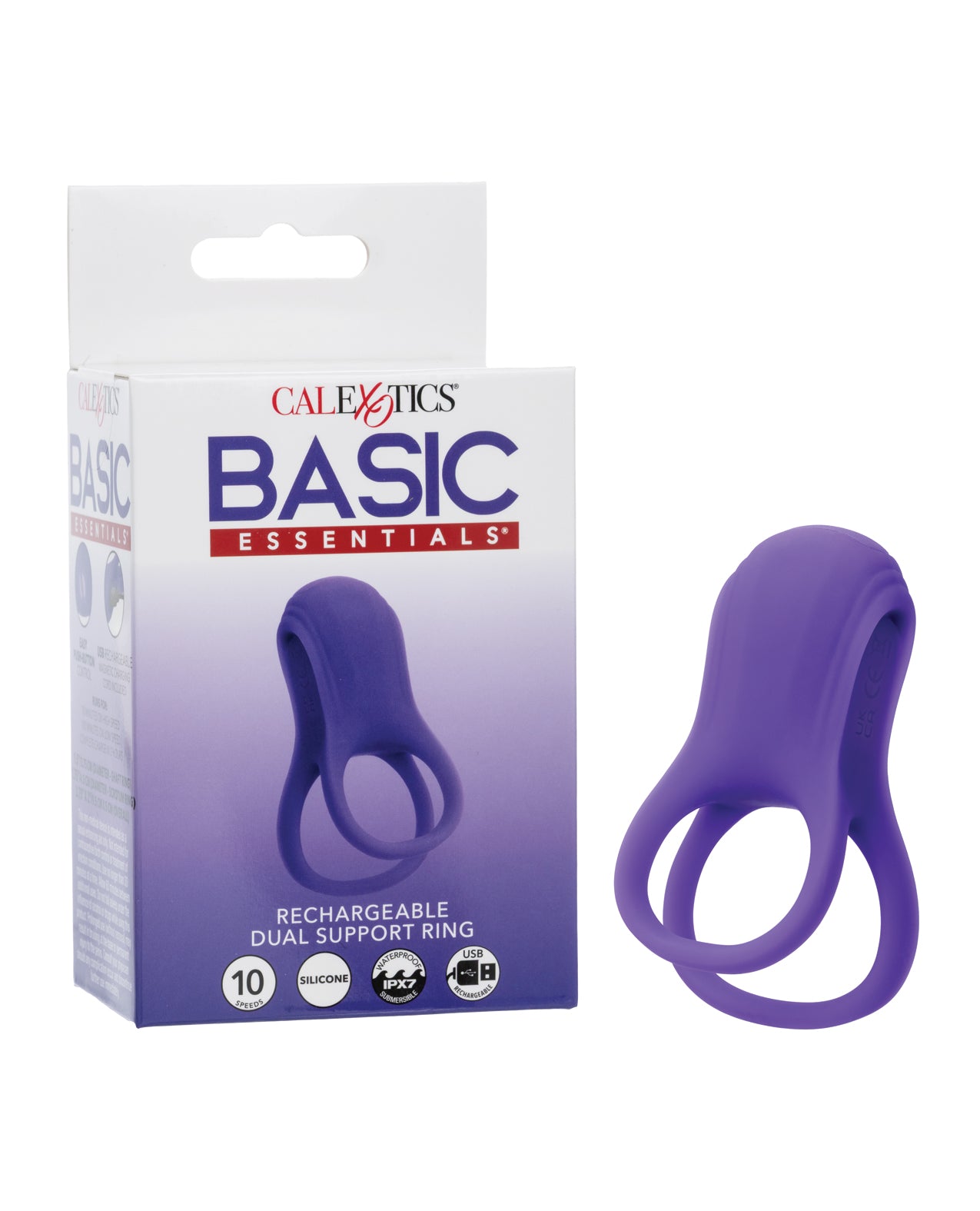 Anillo vibrador recargable de doble apoyo para intensificar el placer en pareja