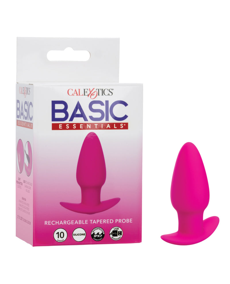 Cargue la imagen en el visor de la galería, Sonda de placer cónica y lisa recargable Basic Essentials
