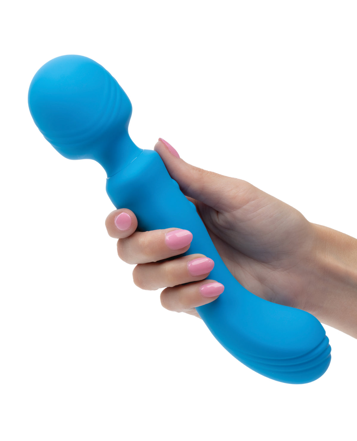 Masajeador vibratorio de doble extremo Rumbler Rumble Wand, azul