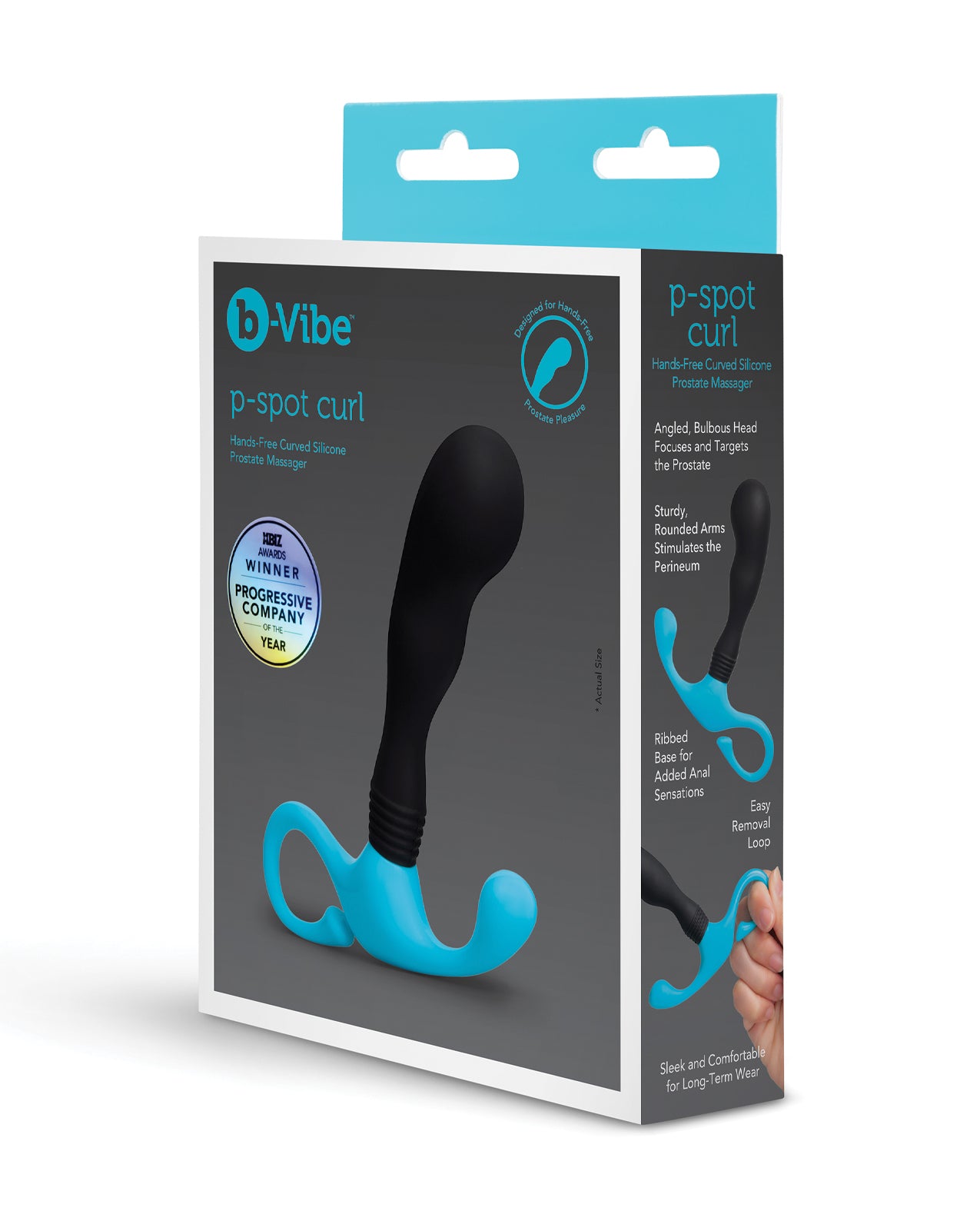 BVibe P Spot Curl zakrzywiony bezdotykowy silikonowy masażer prostaty