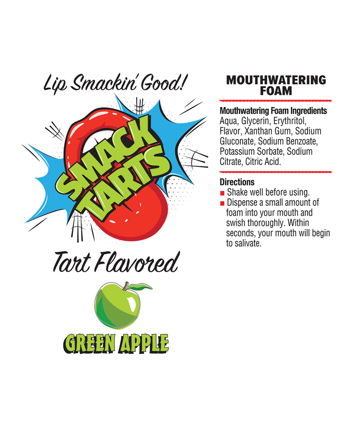 Smack Tarts 口いっぱいに広がる泡 - サワーグリーンアップル 2.7 oz